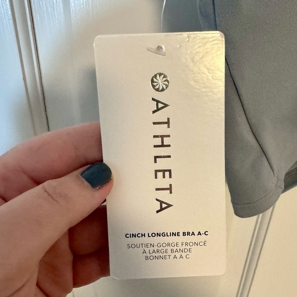 Athleta | Cinch Longline Bra A-C, Light Blue Color, Size L - NWT - Picture 5 of 10